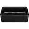 Novatto Single Bowl Kitchen Sink in Absolute Black Granite with Polished Apron NKS-SBPAN - alternate 5